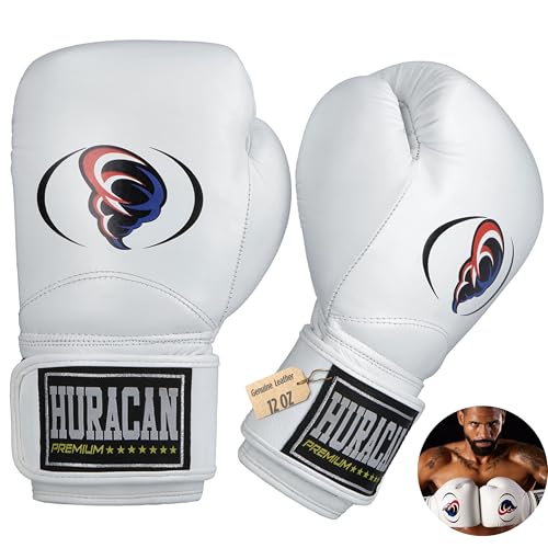 Boxing Gloves - for Men & Women - Designed by World Champion Kickboxing & Muay Thai Fighter - Boxing Gloves for Punching Bag, Sparring, MMA - [10oz,12 oz, 14 oz, 16 oz ] (White, 12 oz)