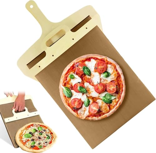 14 Inch Sliding Pizza Peel, Non Stick Pizza Shovel Peel Large, Wood Pizza Spatula, Super Magic Pizza Peel (14 inch)