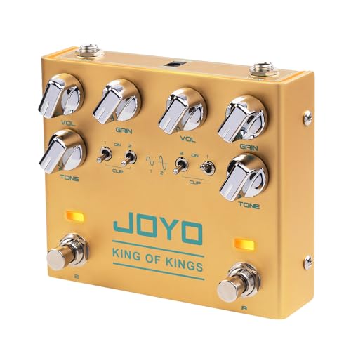 JOYO Dual Crunch Pure Analog Circuit Overdrive Effect Pedal with Independent Clipping for Electric Guitar - True Bypass (King of Kings R-20)