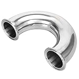 DERNORD 2" Tube OD Elbow 180 Degree Sanitary Pipe Fitting SS304 Tri Clamp 2 Inch