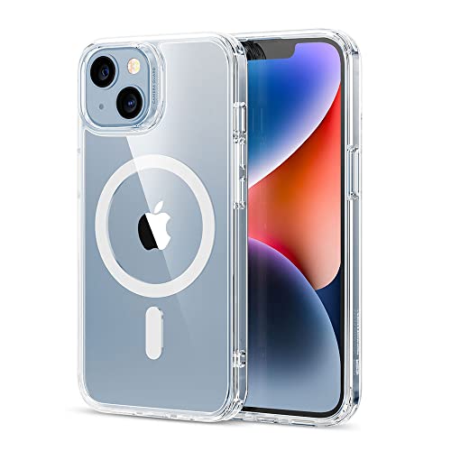 ESR for iPhone 14 Case/iPhone 13 Case, Compatible with MagSafe, Shockproof Military-Grade Protection, Magnetic Phone Case for iPhone 14/13, Classic Hybrid Case (HaloLock), Clear