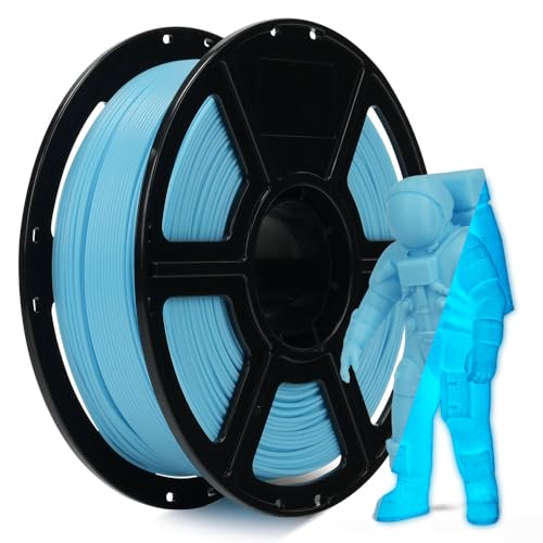 FLASHFORGE Glow in The Dark Rapid PLA Filament 1.75mm, High Flow Speedy 3D Printer Filament Luminous Blue, Max 500mm/s High-Speed Printing, High Brightness and Long-Lasting Glowing Effect