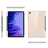 Arlgseln Clear TPU Protective Case for Galaxy Tab S6 Lite 10.4 inch 2020/2022/2024 SM-P610/P615/P613/P619/P620/625/P627 with Side S Pen Holder,Slim Transparent Shockproof Cover+Pencil Holder (SM-P610)