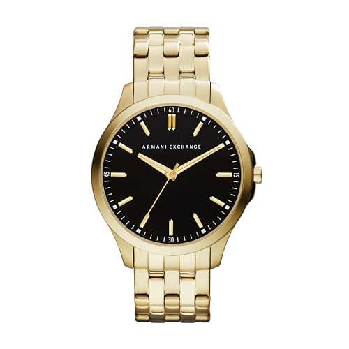 A｜X ARMANI EXCHANGE Men's Stainless Steel Watch, Color: Gold (Model: AX2145)