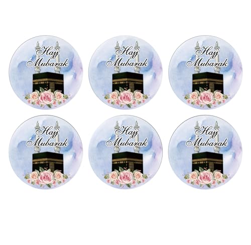 CRAWPROP Hajj Mubarak Stickers Islamic Muslim Eid Party Supplies Ramadan Decorations(Pack of 96)