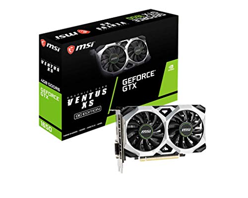 MSI Gaming GeForce GTX 1650 128-Bit HDMI/DP/DVI 4GB GDRR6 HDCP Support DirectX 12 VR Ready OC Graphics Card (GTX 1650 D6 Ventus XS OC) (Renewed)