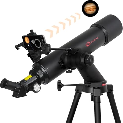 Telescope,GALAEYES 100mm Aperture 600mm FL,w/StarFinding Sys, Telescope for Adults High Powered, with Precision Adjust,Aperture 100mm