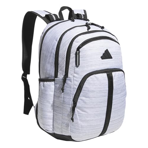 adidas Prime Backpack for Work, Travel Bag for Women and Men with Padded Compartment for Laptop, Two Tone White/Black, One Size