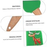 FELTECHELECTR 5Pcs Christmas Baking Spatulas Set Ergonomic Kitchen Cream Scrapers for Baking Holiday Baking Tools Reusable Kitchen Accessories Mixed Style