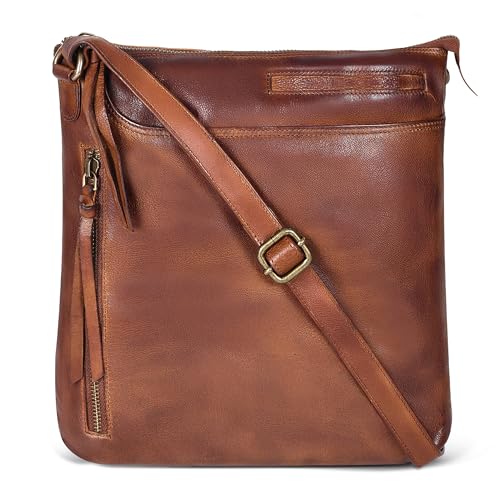 Leather Crossbody Bags for Women - Ladies Sling Handbags - Medium Cross body Purses Handbags - Purses For Women