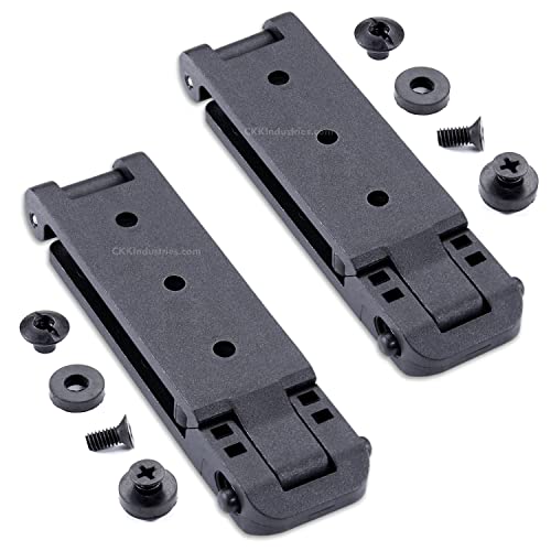 HolsterSmith [2 Pack] Molle Compatible Locking Belt Clips w/Mounting Hardware – Adjustable – Universal Attachment for Knife Sheath, Gun Holster, Mag Pouch, Molle Vest - (6mm Gap)
