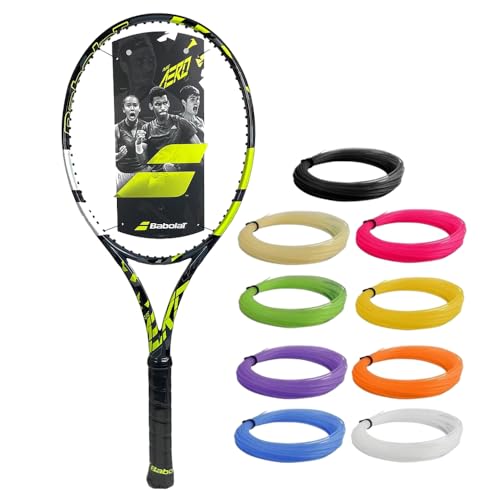 Babolat Pure Aero 98 Tennis Rcaquet - Strung with Your Choice of Babolat String Color (Yellow/Black/White, 4 1/8, Red)
