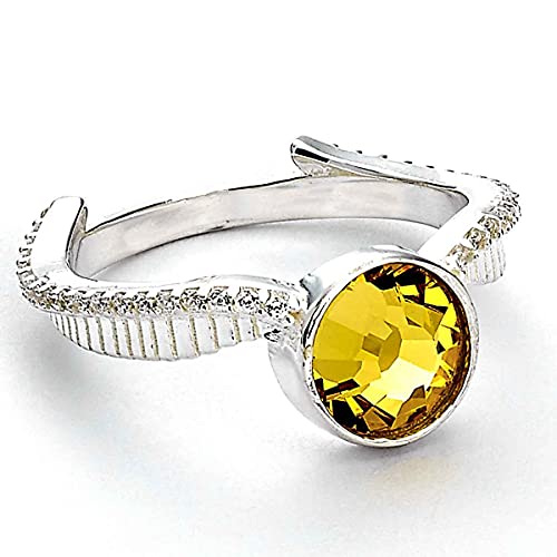 Harry Potter Golden Snitch Ring with Crystal Elements Medium size 7 (Ring size O) by The Carat shop