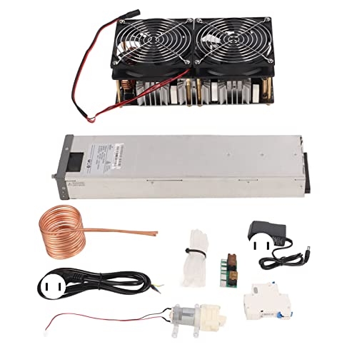 ZVS 2500W DC 12V‑48V Induction Heater kit, Heat Dissipation Heating PCB Board Module Including Copper Pipe, Water Pump, Water Pipe, etc. (US Plug)