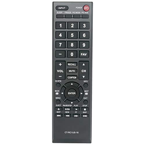 New CT-RC1US-16 Remote Control Compatible for Toshiba TV 43L420U 49L310U 49L420U 50L420U