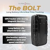 Hidden Magnetic GPS Tracker Car Tracking Device with Software (Long Battery Life) Real Time Truck, Asset, Elderly, Teenager Tracker - Covert Tracker - Fleet Tracking Global-View