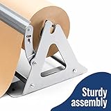 DIY Crew 12 Inch Paper Roll Dispenser and Cutter - Heavy-Duty Wall Mountable, Non Slip Tabletop - Kraft, Freezer, Butcher Paper - Up to 1000ft Rolls