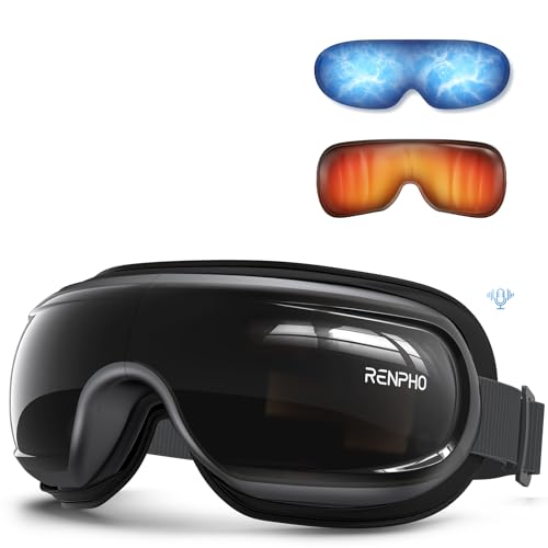 RENPHO Eye Massager with Heat and Cooling for Migraines, Eyeris 3 Voice Control Eye Mask FSA HSA Eligible, Eye Care Device with DIY Massage Setting, Birthday Gifts for Women/Men, Reduce Dry Eyes