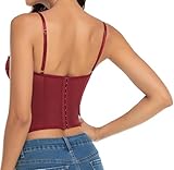 Raxnode Lace Bustier Corset Tops for Women - Sexy Going Out Party Club Top with Buckle