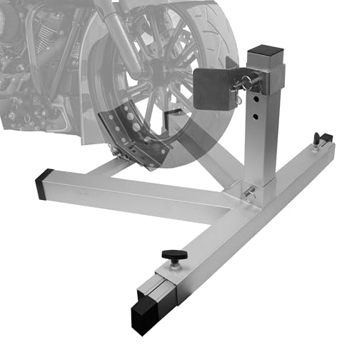 Extreme Max 5001.5975 Pro Series Aluminum Lightweight Heavy-Duty No Drill Adjustable Motorcycle Wheel Chock for Trailer, Garage, or Truck – Fits Tires 15" to 22"