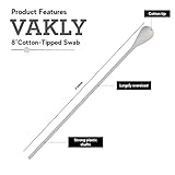 Large Oversized Swabs [Pack of 100] Extra-long 8" Cotton Tipped Applicators with Extra Large 1/2" Diameter Swab - Non-sterile – Long Plastic Shaft