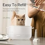 PETLIBRO Cat Water Fountain Stainless Steel with Wireless Pump, 2.5L/84oz Dockstream Automatic Pet Water Fountain for Cats Inside, Easy to Clean, BPA-Free Dog Water Dispenser with Two Flow Modes