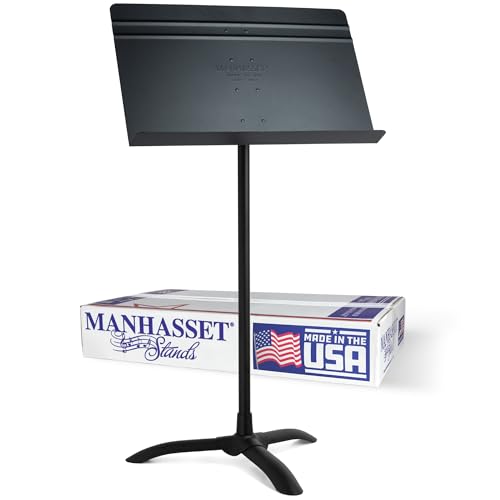 Manhasset Music Stand for Sheet Music - 48 Symphony Model - Long Lasting, Durable Manhasset Stand - Adjustable Height - 26" to 48" - Made in the USA
