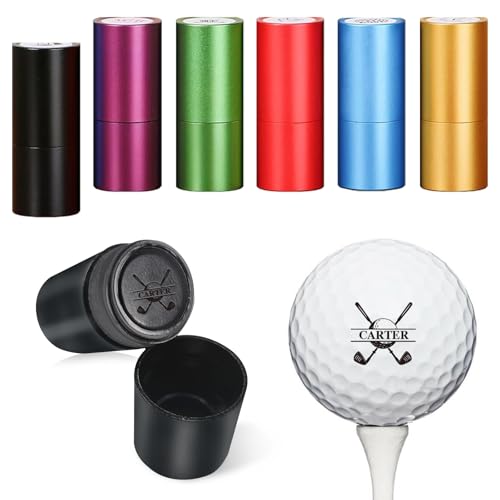 Sunamd Personalized Golf Ball Stamp, Custom Golf Ball Marker Stamp, Create Your Unique Mark on Golf Balls, Waterproof Golf Ball Stamper, Golf Accessories Customized Gifts (Black)
