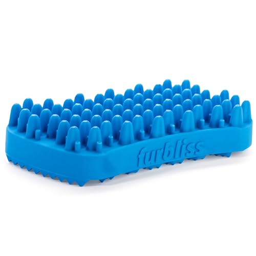 Vetnique Labs Furbliss Dog Brush for Small Dogs, Cats and Pets with Short Hair, Grooming Bathing Massaging Deshedding Multi-Functional Wet or Dry Silicone Brush (Short Hair Brush)