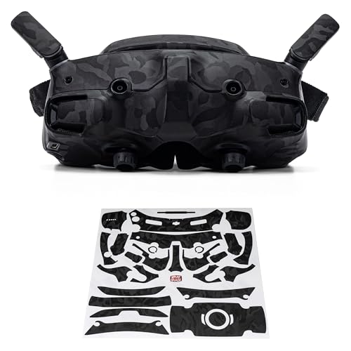 WRAPGRADE Skin Stickers Compatible with DJI Goggles 3 (Black Bumpy Camo)