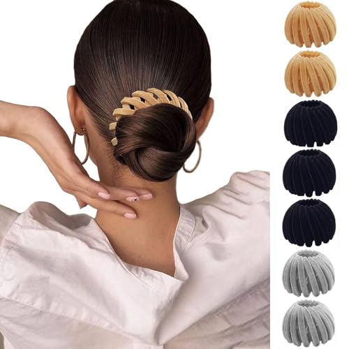 Bird Nest Magic Hair Clip, Hair Accessories for Women,Hair Ties Bun Maker Hair Scrunchies for Thick Thin Hair,Hair Clips for Women,Ponytail Holders