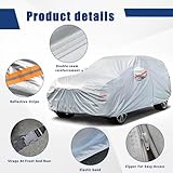 Kayme 6 Layers SUV Car Cover Custom Fit for Honda CRV CR-V (1995-2025), Waterproof All Weather for Automobiles,Rain Sun UV Protection.Silver