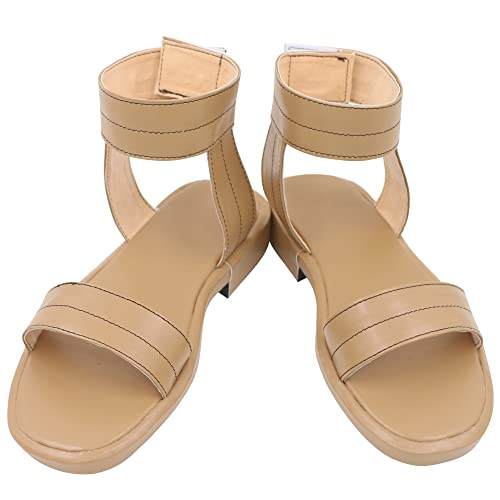 Yuancoser Knights Noelle Silva Cosplay Ankle Strap Sandals Shoes C006 (Female US 7/EU38) Beige