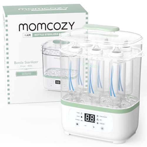Momcozy Bottle Sterilizer and Dryer, 8-in-1 Electric Steam Baby Bottle Sterilizer for Baby Bottles, Baby stuffs & Breast Pump Accessories