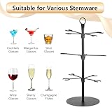 Cocktail Tree Stand, Christmas Tree Drink Holder, 3 Tier - 12 Holders for Champagne, Martini, Margarita Cups Holder, Perfect for Bridal Showers, Birthday, Housewarmings, and Bachelorette Parties