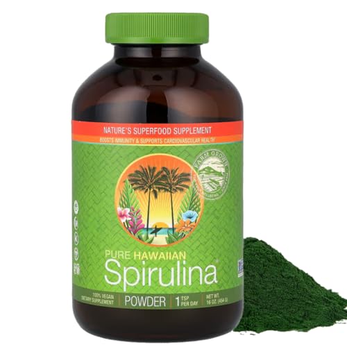 Nutrex Hawaii, Pure Hawaiian Spirulina Powder, Vegan, Supports Immune System, Heart, Cells and Energy, 16 Ounce