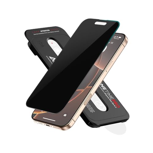 FLOLAB NanoArmour ONETIME PRO for iPhone 16 Pro Max Privacy Screen Protector, Anti-Reflective, 3D Edge-to-Edge, Anti-Spy Tempered Glass, Reinforced Edges, Durable, Smooth, Easy Install, Dust-Free
