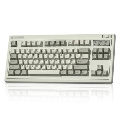 FL ESPORTS OG87: Tri-Mode 87% Hot-Swap Keyboard w/ 4000mAh, Thock-Tuned Dampening, Pre-Lubed Switches & Custom Software — Retro Grey PBT Edition