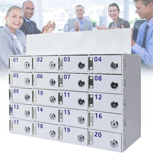Storage Cabinet for Mobile Phones,Cell Phones Lock Box Cell Phone Holder,Cellphone Locker with Keys,Wall Cell Phone Organizer for Office,Classroom