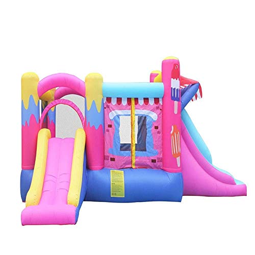 ROLTIN Bouncy Castle, Castle Bouncer with Slide Large Inflatable Castle Trampoline Slide Children's Play Facilities Inflatable Castle Inflatable Bouncy Castl