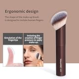 MAANGE 20 Pcs Makeup Brushes with Gift Box, Double-End Multi-functional Makeup Brushes for Blending Liquid Powder Concealer Cream Blush Buffe,CoffeeBrown