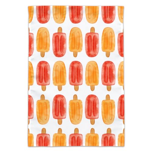 Watercolor Summer Popsicle Pattern Garden Yard Flag