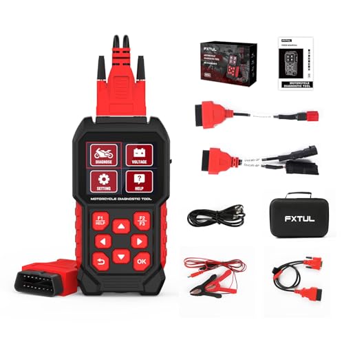 Motorcycle Diagnostic Tool,M4 Motorcycle Diagnostic, Test & Measurement Tools,Multi-System Code Readers & Scan Tools Compatible for Ducati-3P/4P,Generation IV-6P Special with Oil Service Reset,etc.