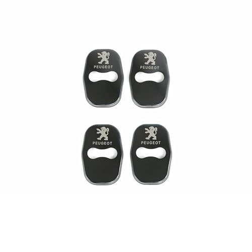 4PCS Car Door Lock Latches Cover Protector for Peugeot 408/508L/4008/5008/2008, Silent Shock Door Lock Latch Guard Protection Door Latches Rust Stopper Protector Cover,A