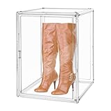 Cutora 1 Pack Extra Large 17.7"X13"X13" Clear Acrylic Organizer Box Display Case, Plastic Holder with Magnetic Door for Figures, Books, Handbags, Purses, Boots