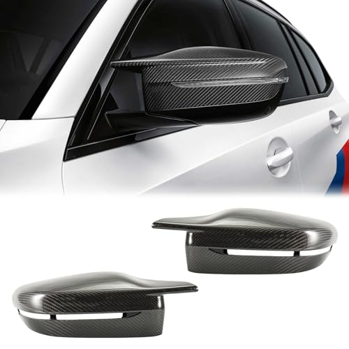 Fancemot Real Carbon Fiber Side Mirror Cover Cap Compatible with BMW G11 G12 7 Series, G15 8 Series, G20 3 Series, G22 G23 I4 4 Series, G30 G31 G38 5 Series, G42 2 Series