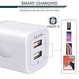 Wall Charger, 3Pack 5V/2.1A AILKIN 2-Port USB Wall Charger Home Travel Plug Power AC Adapter Fast Charging Block Cube for iPhone 15 14 13 12 SE 11Pro Max XS XR 8 Plus, Samsung Galaxy, Google Pixel Box