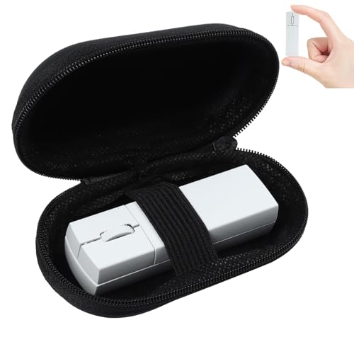 Wireless Rechargeable Dual-Mode Silent Bluetooth Mouse for Laptop - Mini Finger (BT 5.1+2.4Ghz) With Case, Portable Ergonomic for MacBook Chromebook