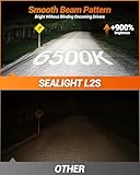 SEALIGHT L2S HB3+H9 LED Bulb Combo compatible 9005+H11 for Fog Light and Powersports Headlights, 68000 Lumens Super Bright 6500K White Light, Plug and Play, 4 Pack