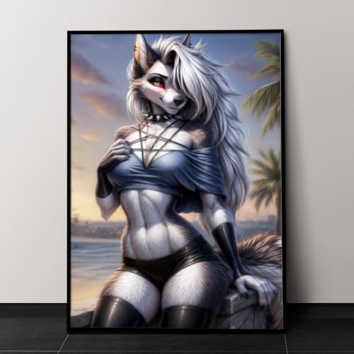 Hell of a boss poster - Loona fanart - Sexy furry wall art for room decor - Perfect for furry art Enthusiasts